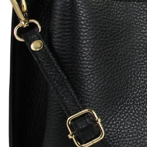 Toscanto Damen Handtasche Leder Tasche schwarz OTT157US