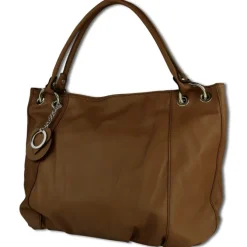 Toscanto Damen Henkeltasche Leder Tasche helltaupe braun OTT128SC