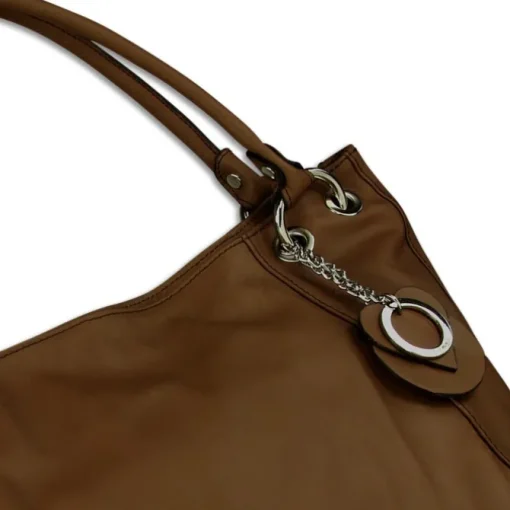 Toscanto Damen Henkeltasche Leder Tasche helltaupe braun OTT128SC