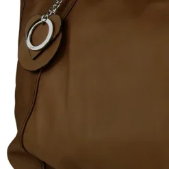 Toscanto Damen Henkeltasche Leder Tasche helltaupe braun OTT128SC