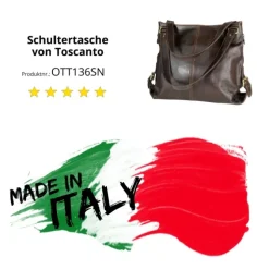 Toscanto Damen Henkeltasche Shopper Leder Tasche braun OTT136SN