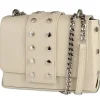 Toscanto Damen Jugend Abendtasche Leder Tasche beige weiß OTT143UC