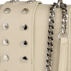 Toscanto Damen Jugend Abendtasche Leder Tasche beige weiß OTT143UC