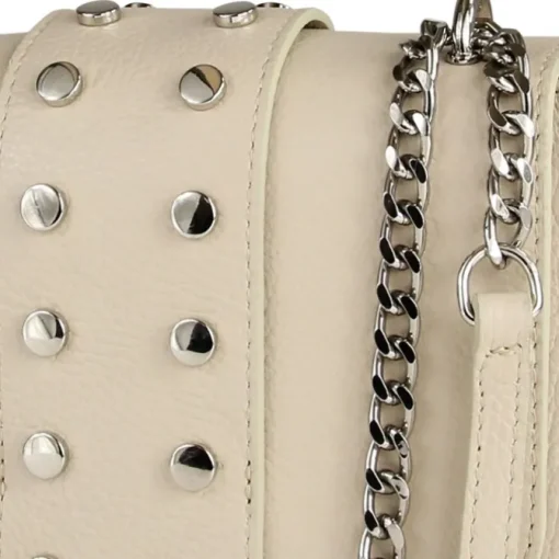 Toscanto Damen Jugend Abendtasche Leder Tasche beige weiß OTT143UC