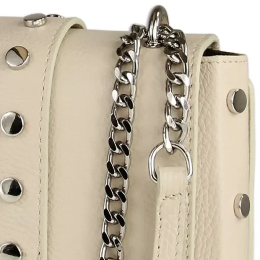 Toscanto Damen Jugend Abendtasche Leder Tasche beige weiß OTT143UC