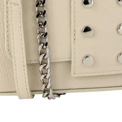 Toscanto Damen Jugend Abendtasche Leder Tasche beige weiß OTT143UC