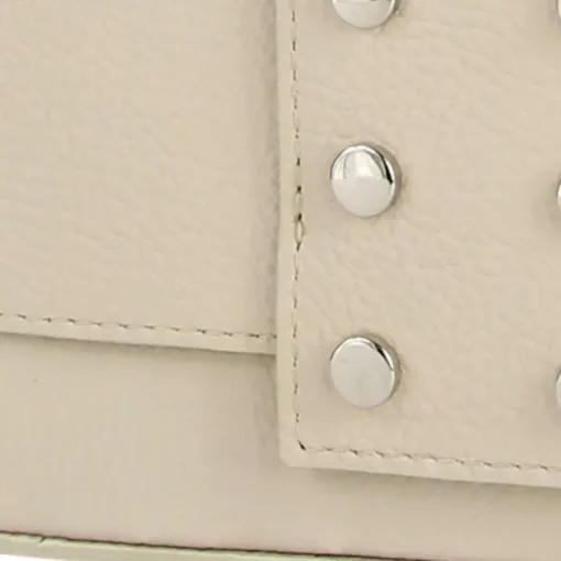 Toscanto Damen Jugend Abendtasche Leder Tasche beige weiß OTT143UC