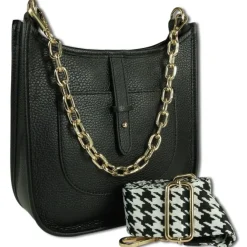 Toscanto Damen Jugend Citytasche Leder Tasche schwarz OTT158US