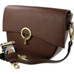 Toscanto Damen Jugend Citytasche Leder Tasche dunkelbraun OTT824UN