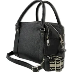 Toscanto Damen Jugend Citytasche Leder Tasche schwarz OTT822US