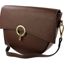 Toscanto Damen Jugend Citytasche Leder Tasche dunkelbraun OTT824UN