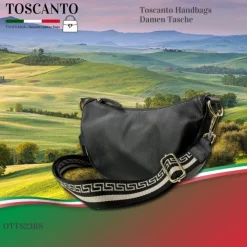 Toscanto Damen Jugend Citytasche Leder Tasche schwarz OTT823BS