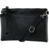 Toscanto Damen Jugend Handgelenktasche Leder Tasche schwarz OTT816US