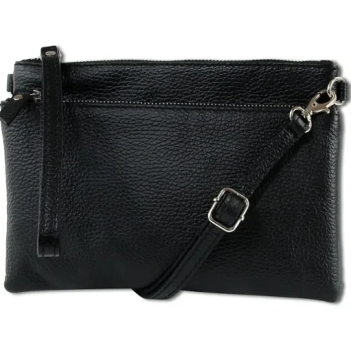 Toscanto Damen Jugend Handgelenktasche Leder Tasche schwarz OTT816US