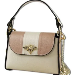 Toscanto Damen Leder Tasche beige rosa OTT833UIA