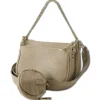 Toscanto Damen Leder Tasche taupe beige OTT826UC