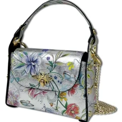 Toscanto Damen Leder Tasche silber farbig OTT832UJF
