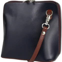 Toscanto Damen Leder Tasche blau braun OTT109UB