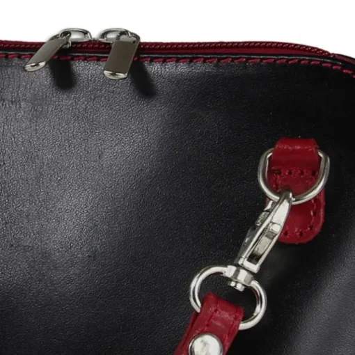 Toscanto Damen Leder Tasche schwarz rot OTT109US