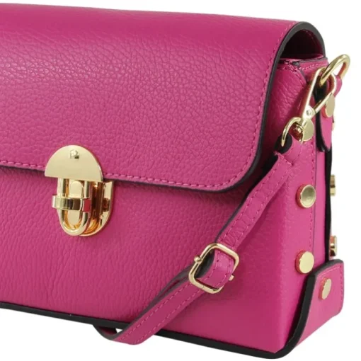Toscanto Damen Leder Tasche fuchsia pink OTT808UP