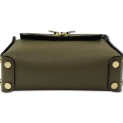 Toscanto Damen Leder Tasche graugrün dunkeltaupe OTT831UN2