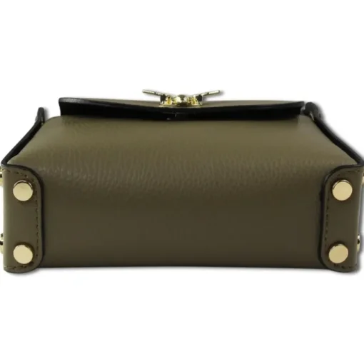 Toscanto Damen Leder Tasche graugrün dunkeltaupe OTT831UN2