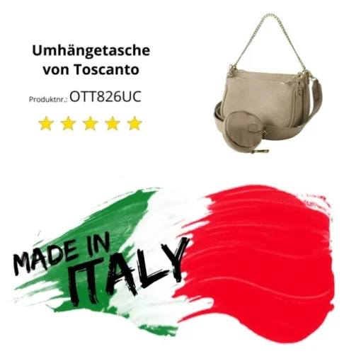 Toscanto Damen Leder Tasche taupe beige OTT826UC