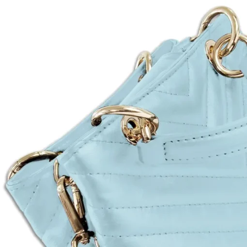 Toscanto Damen Leder Tasche hellblau OTTM810UH