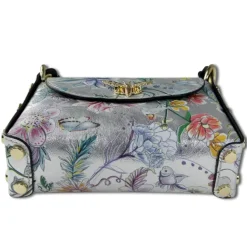 Toscanto Damen Leder Tasche silber farbig OTT832UJF