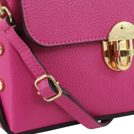 Toscanto Damen Leder Tasche fuchsia pink OTT808UP