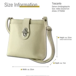 Toscanto Damen Leder Tasche beige OTT828UI