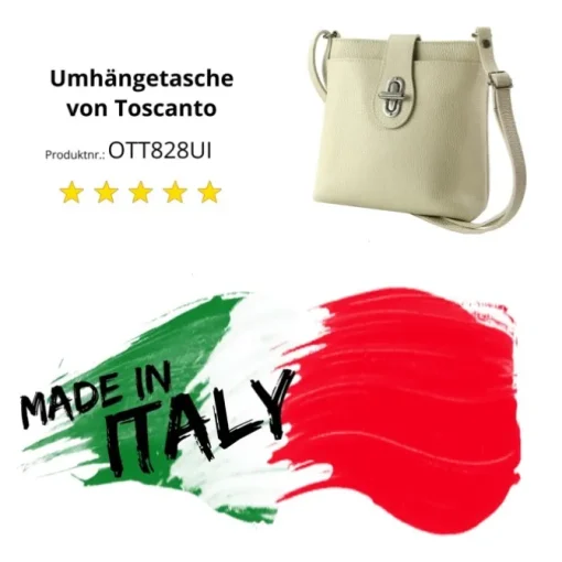 Toscanto Damen Leder Tasche beige OTT828UI