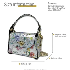Toscanto Damen Leder Tasche silber farbig OTT832UJF