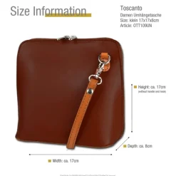 Toscanto Damen Leder Tasche braun dunkelbraun OTT109UN