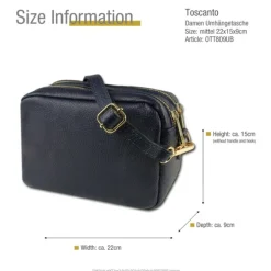 Toscanto Damen Leder Tasche blau OTT809UB
