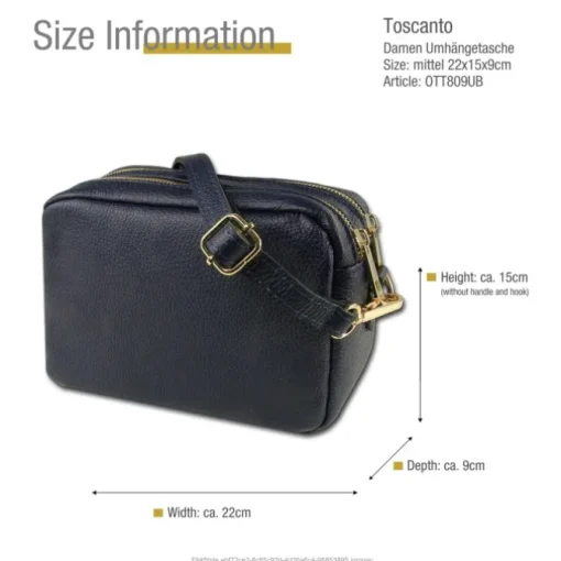 Toscanto Damen Leder Tasche blau OTT809UB