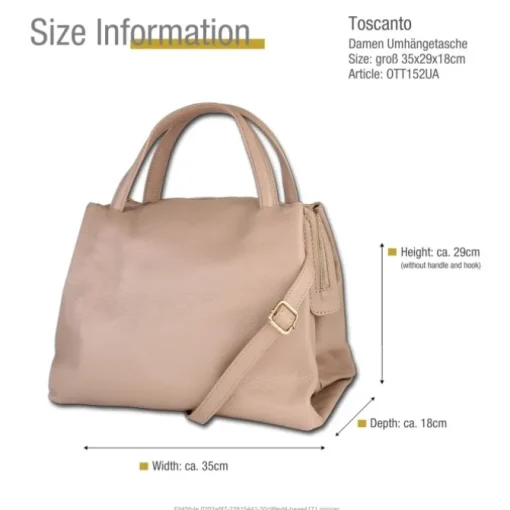 Toscanto Damen Leder Tasche rosa OTT152UA