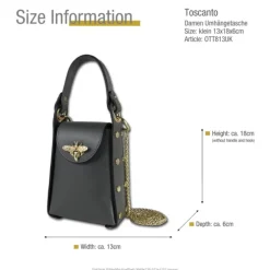 Toscanto Damen Leder Tasche grau OTT813UK