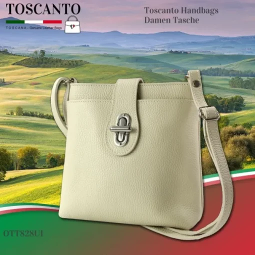 Toscanto Damen Leder Tasche beige OTT828UI