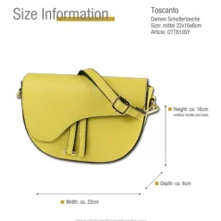 Toscanto Damen Leder Tasche gelb OTT810SY