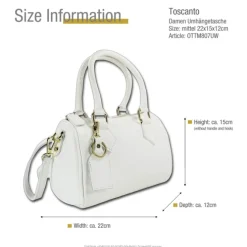 Toscanto Damen Leder Tasche weiß OTTM807UW
