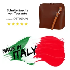 Toscanto Damen Leder Tasche braun dunkelbraun OTT109UN