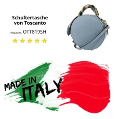 Toscanto Damen Leder Tasche hellblau OTT819SH