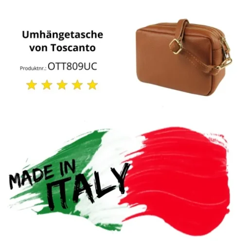 Toscanto Damen Leder Tasche hellbraun tan OTT809UC