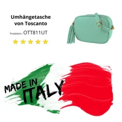 Toscanto Damen Leder Tasche türkis OTT811UT