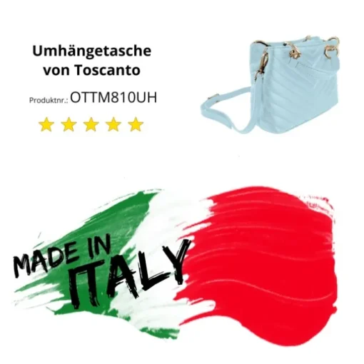 Toscanto Damen Leder Tasche hellblau OTTM810UH