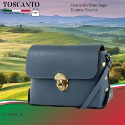 Toscanto Damen Leder Tasche türkis OTT808UT