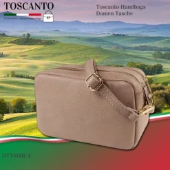 Toscanto Damen Leder Tasche rosa OTT809UA