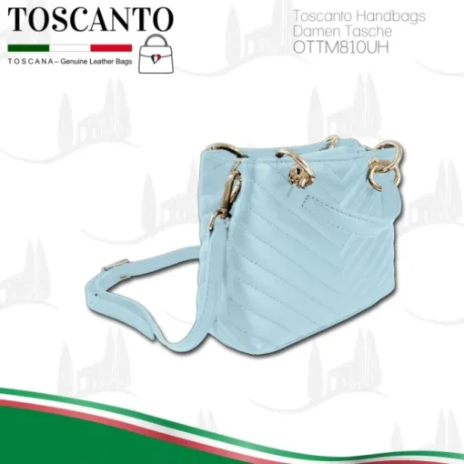 Toscanto Damen Leder Tasche hellblau OTTM810UH