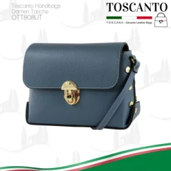Toscanto Damen Leder Tasche türkis OTT808UT